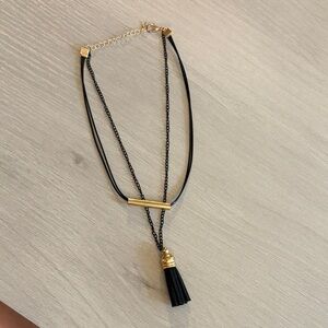 Elegant Black and Gold Chocker  double  Necklace